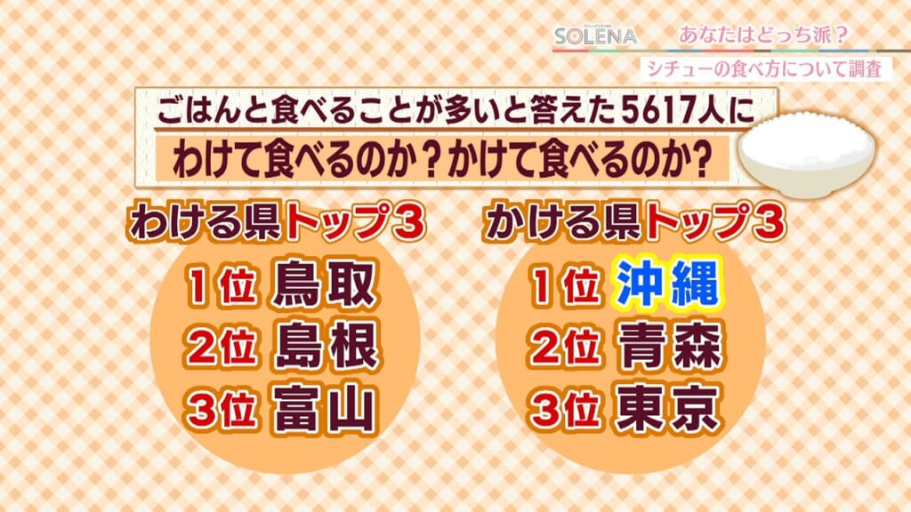 あなたはどっち派？シチューの食べ方のSOLENA